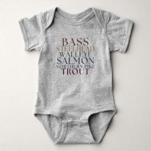 Michigan Vissen Matching Familie Baby T-shirt