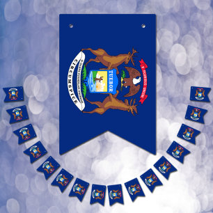 Michigan Vlag Feestje, bunting Vlaggen / Bruilofte Vlaggetjes