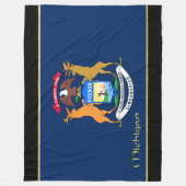 Michigan vlag fleece deken (Voorkant)