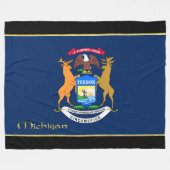 Michigan vlag fleece deken (Voorkant (Horizontaal))
