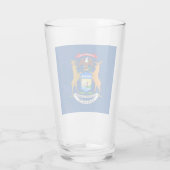 Michigan vlag glas (Achterkant)