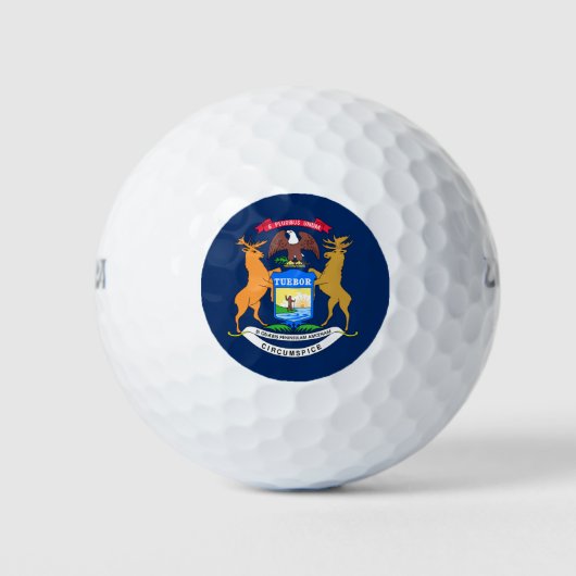 Michigan vlag golfballen (Voorkant)