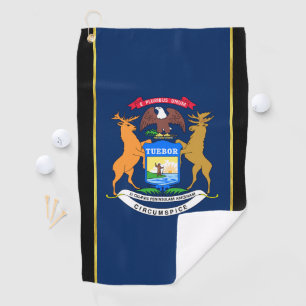 Michigan vlag golfhanddoek