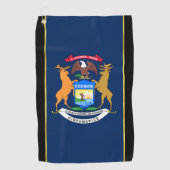 Michigan vlag golfhanddoek (Voorkant)