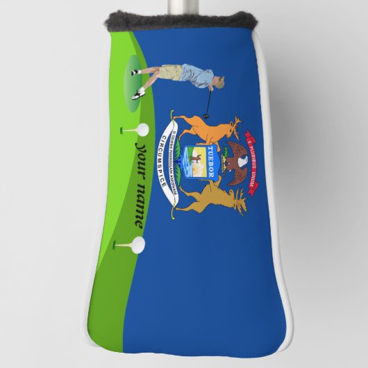 Michigan vlag golfheadcover (Draai 90)