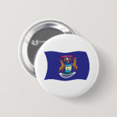 Michigan Vlag Knop Ronde Button 5,7 Cm (Voorkant /achterkant)