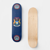 Michigan vlag persoonlijk skateboard (Voorkant)