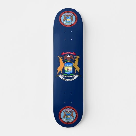 Michigan vlag persoonlijk skateboard (Voorkant)