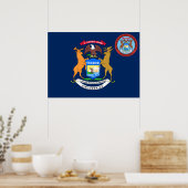 Michigan vlag poster (Keuken)