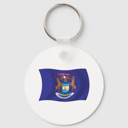 Michigan Vlag Sleutelhanger (Voorkant)