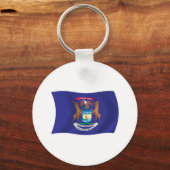 Michigan Vlag Sleutelhanger (Voorkant)