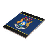 Michigan vlag tegeltje (Zijkant)