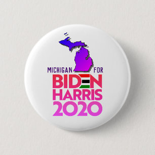Michigan voor Biden Harris 2020 Ronde Button 5,7 Cm