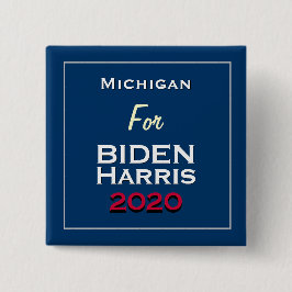 Michigan voor BIDEN HARRIS 2020 Square Vierkante Button 5,1 Cm