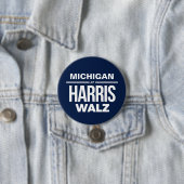 Michigan voor Harris Walz Ronde Button 7,6 Cm (In situ)
