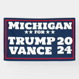 Michigan voor Trump Vance 2024 Banner
