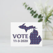 Michigan Vote Briefkaart (Staand voorkant)