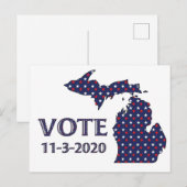 Michigan Vote Briefkaart (Voorkant / Achterkant)