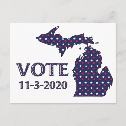 Michigan Vote Briefkaart (Voorkant)