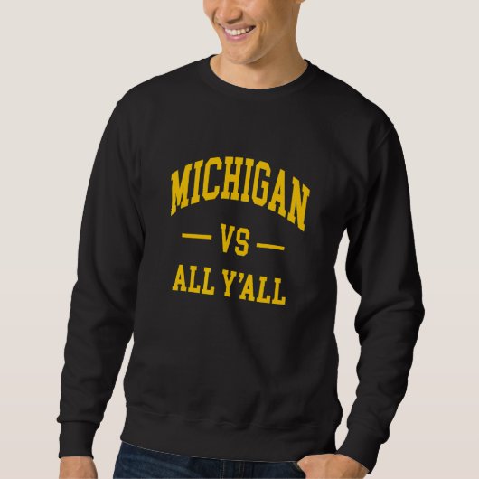 Michigan vs All Y - Throwback Design - Klassiek Trui (Voorkant)