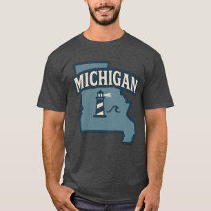 Michigan Vuurtoren Embleem familie T-shirt