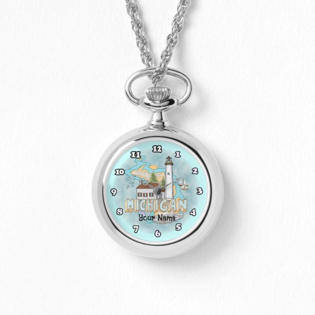 Michigan Vuurtoren horloge (Voorkant)