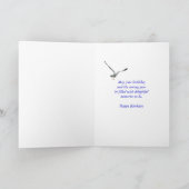 Michigan vuurtoren met rode verjaardag kaart (Binnen)