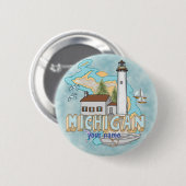 Michigan Vuurtoren speldje (Voorkant /achterkant)
