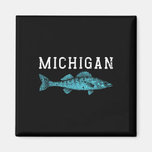 Michigan Walleye Gevist Visser Angler Midwest Magneet