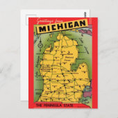 Michigan Welkomstkaart Postkaart (Voorkant / Achterkant)