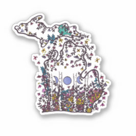 Michigan Whimsy Wildflower Weide Vinyl Sticker