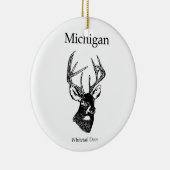 Michigan White Tail Deer Keramisch Ornament (Rechts)