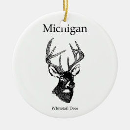 Michigan White Tail Deer Keramisch Ornament