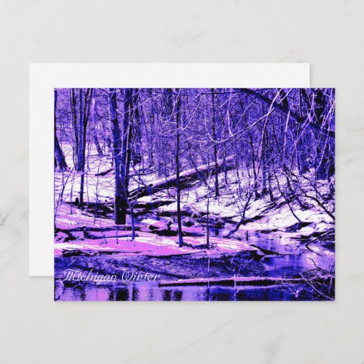 Michigan Winter Briefkaart (Voorkant / Achterkant)