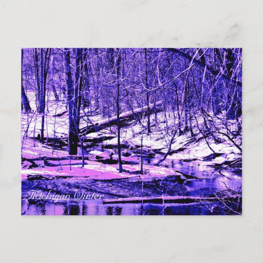 Michigan Winter Briefkaart (Voorkant)