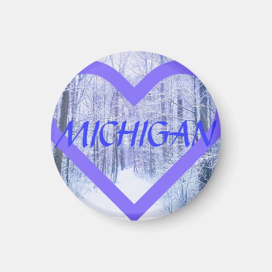 MICHIGAN WINTER PUR<3BLU MAGNEET (Voorkant)