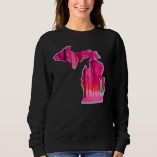 Michigan winter thema op dit zwarte sweatshirt