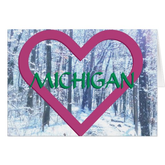 Michigan Winter Trail Card (Voorkant Horizontaal)