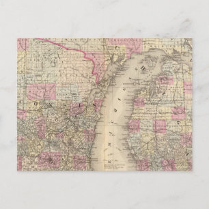 Michigan, Wisconsin Briefkaart