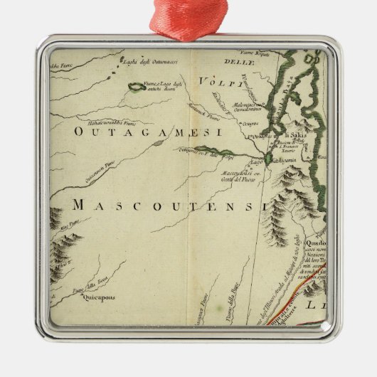 Michigan, Wisconsin, Illinois Metalen Ornament (Voorkant)