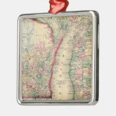 Michigan, Wisconsin Map door Mitchell Metalen Ornament (Links)