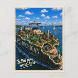 Michigan | Wish You Were Here | State Serie Briefkaart