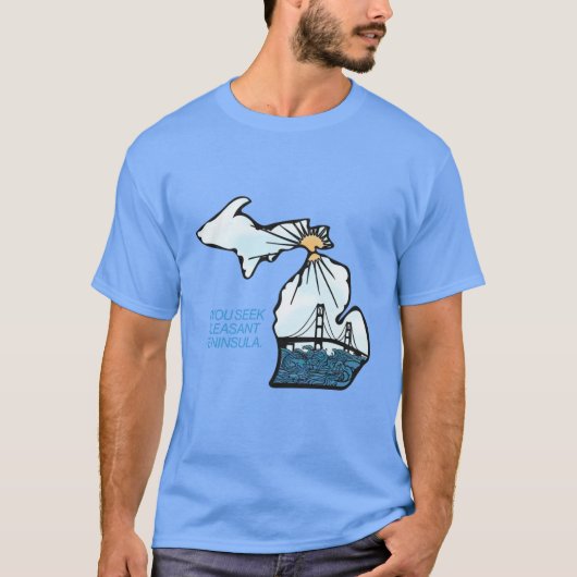 Michigan with its motto Oversized T-shirt (Voorkant)