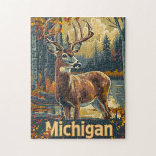 Michigan witstaarthert legpuzzel