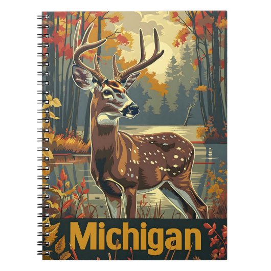 Michigan witstaarthert notitieboek (Voorkant)