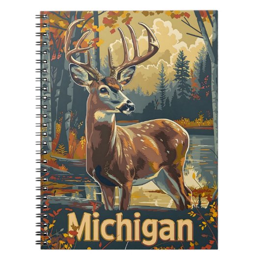 Michigan witstaarthert notitieboek (Voorkant)