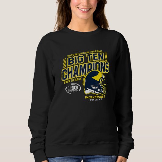 Michigan Wolverines Big Ten Champs 2022 Go Blue Trui (Voorkant)