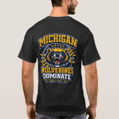 Michigan Wolverines Dominate T-Shirt – College Foo (Achterkant)