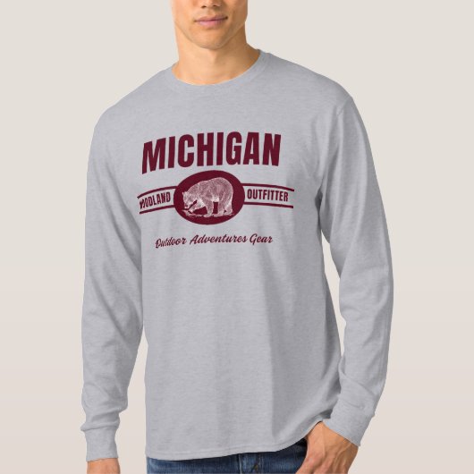 Michigan Woodland Outfitter Mens T-Shirt (Voorkant)