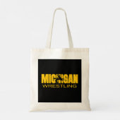 Michigan Wrestling Freestyle Wrestler MI The Wolve Tote Bag (Achterkant)